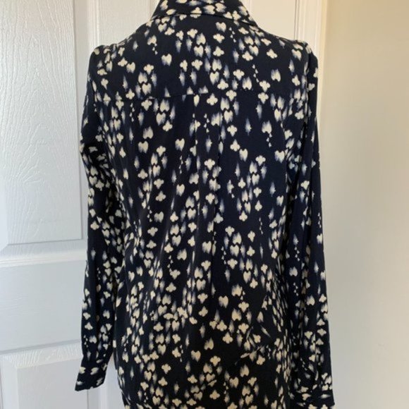 Dark Blue Printed Blouse - Picture 3 of 3